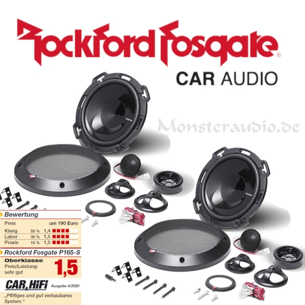 Rockford Fosgate P16-S 16,5cm 2-Wege Komponenten Lautsprecher 165mm 120 Watt P16S